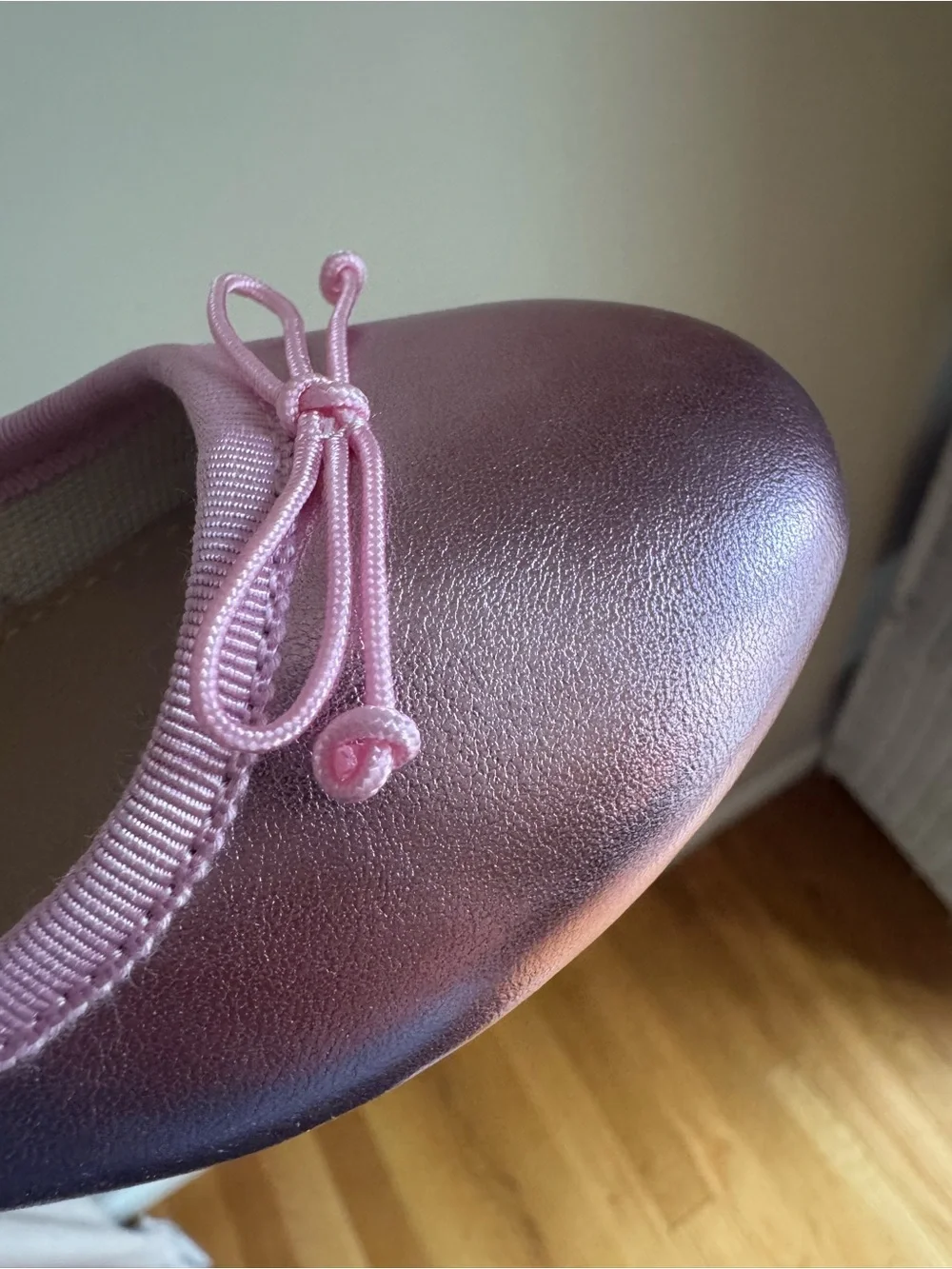 J. Crew Metallic Pink Girls' Ballet Flats with Bow